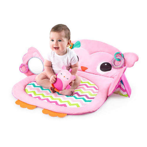 Bright Starts Tummy Time Prop & Play - Pink Owl