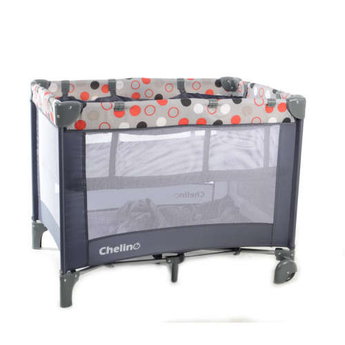 Chelino Lilo Baby Camp Cot - Red Circles