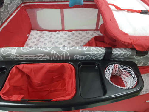 Chelino Tiffany Baby Camp Cot - Red Leaf