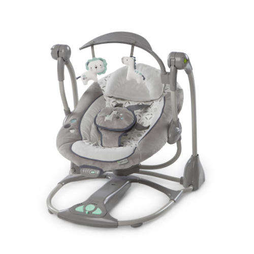 Ingenuity ConvertMe Swing-2-Seat Portable Swing - Orson + Free toy