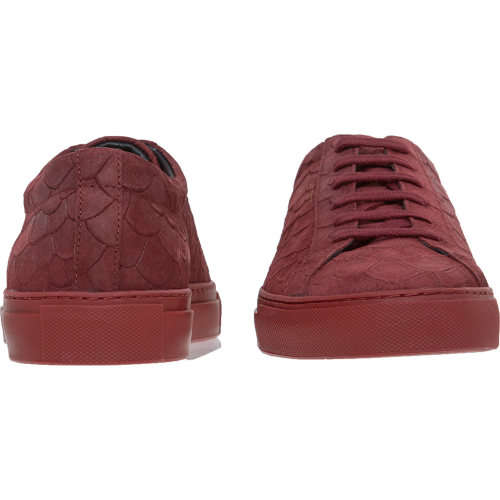 Axel Arigato Burgundy Reptile Effect Sneakers