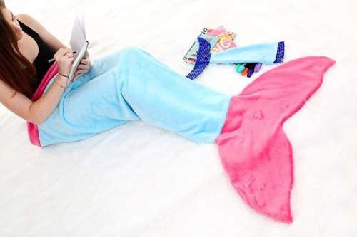Mermaid tail blankets