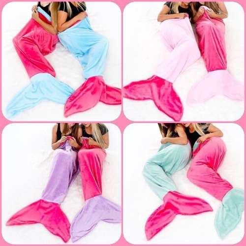 Mermaid tail blankets