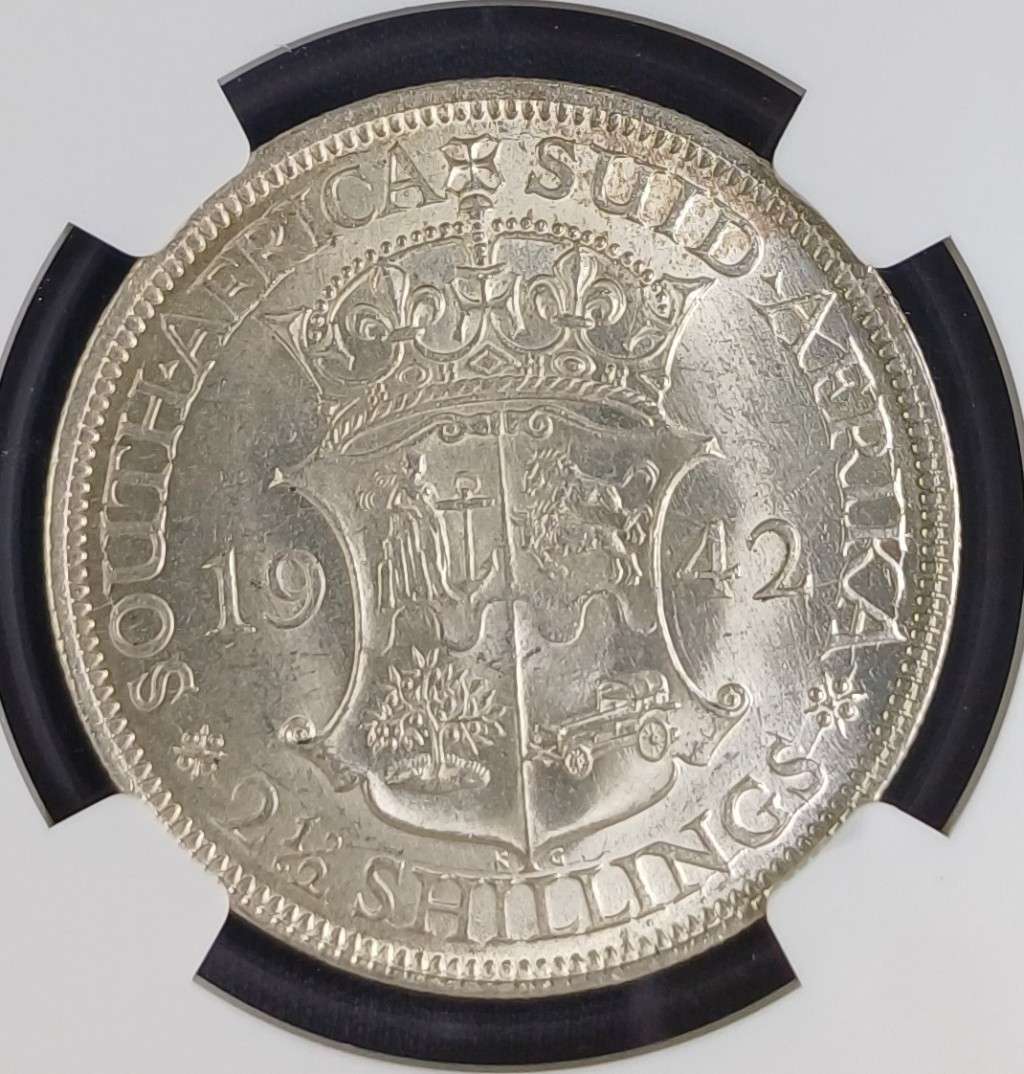 1942 SA 2.5 Shilling*NGC AU58