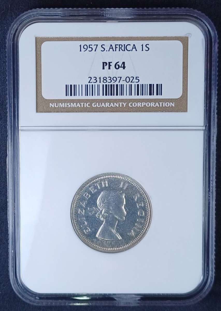 1957 SA 1 Shilling*NGC PF64