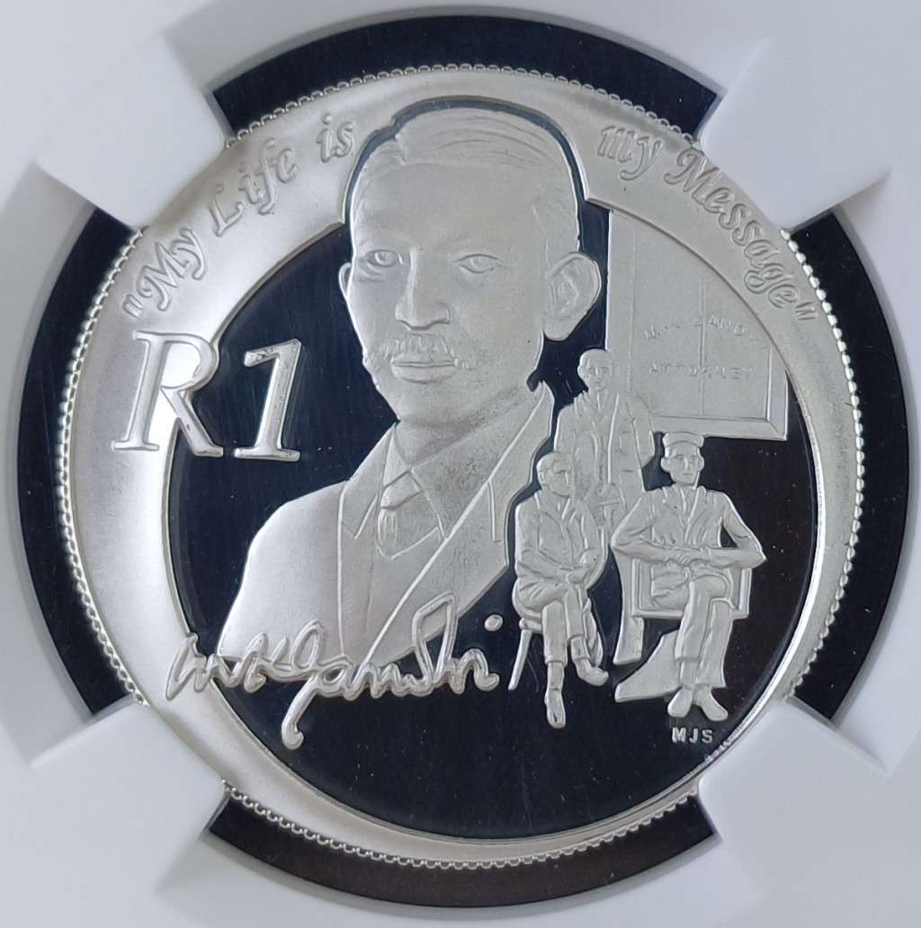 2008 Silver R1 * NGC PF70 UC `Mahatma Gandhi`