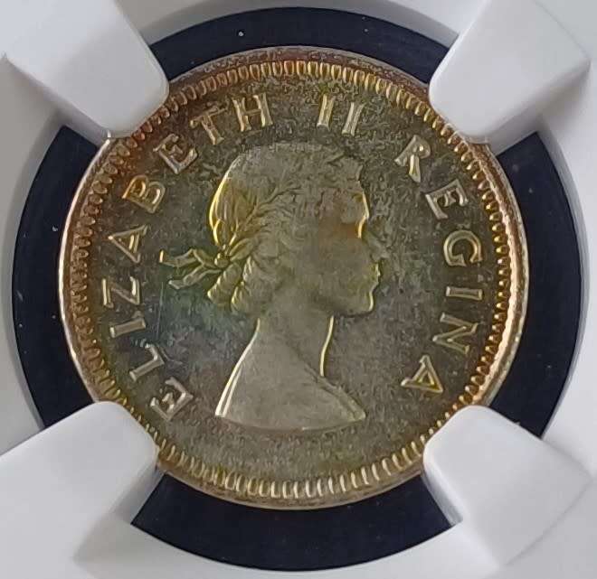 1956 SA 3 Pence * NGC PF66 - Some toning on coin