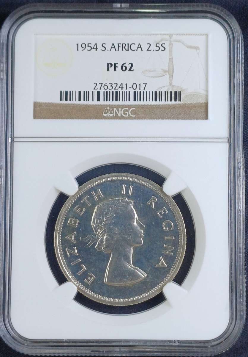 1954 SA 2.5 Shilling * NGC PF62