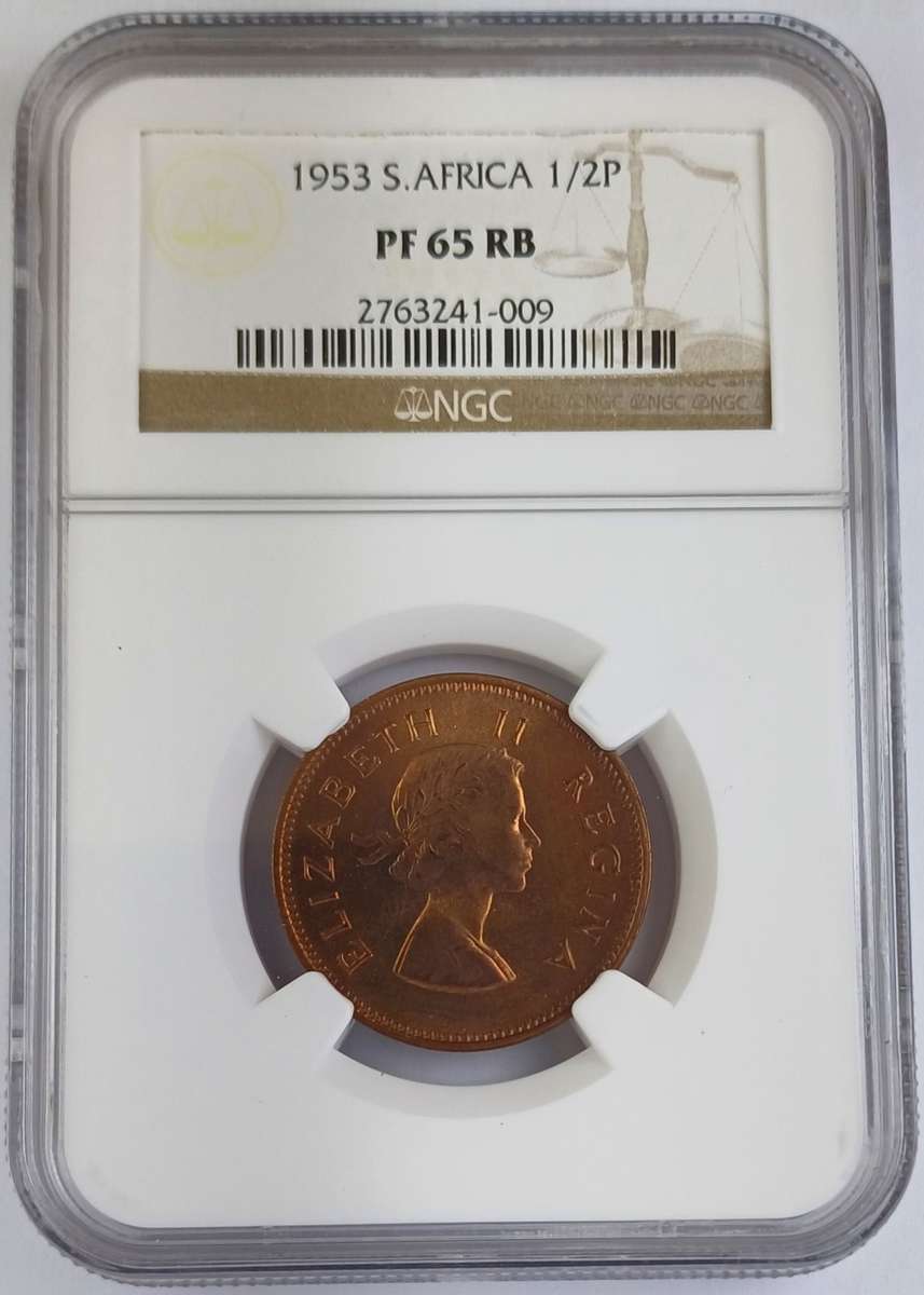 1953 SA 1/2 Penny * NGC PF65RB