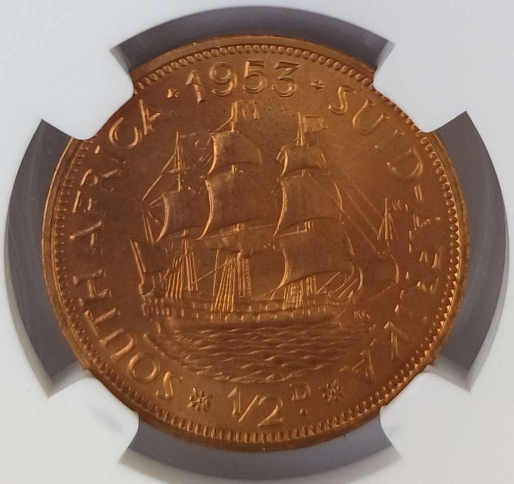 1953 SA 1/2 Penny * NGC PF65RB