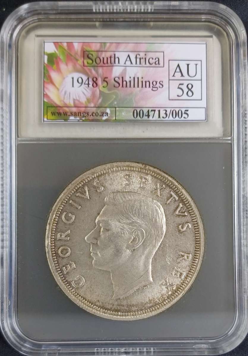 1948 SA 5 Shilling * SANGS AU58