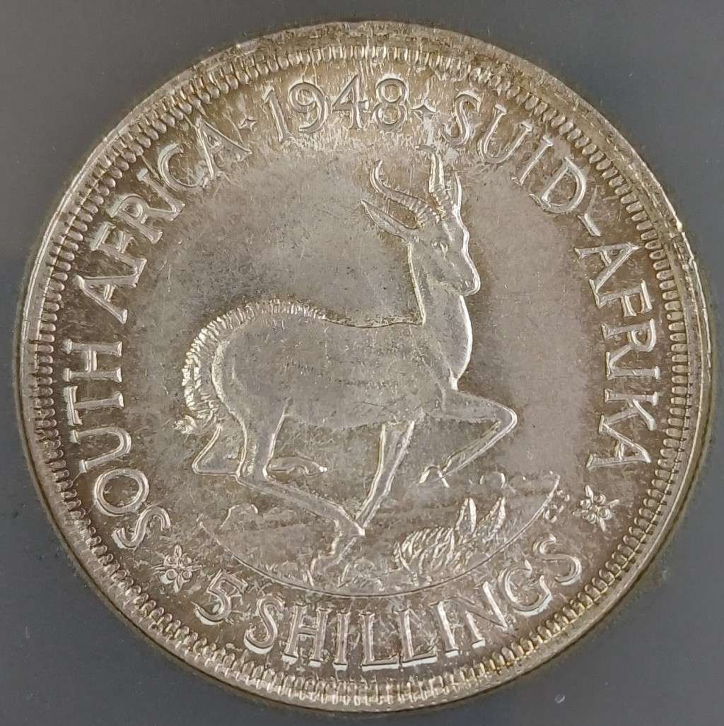 1948 SA 5 Shilling * SANGS AU58
