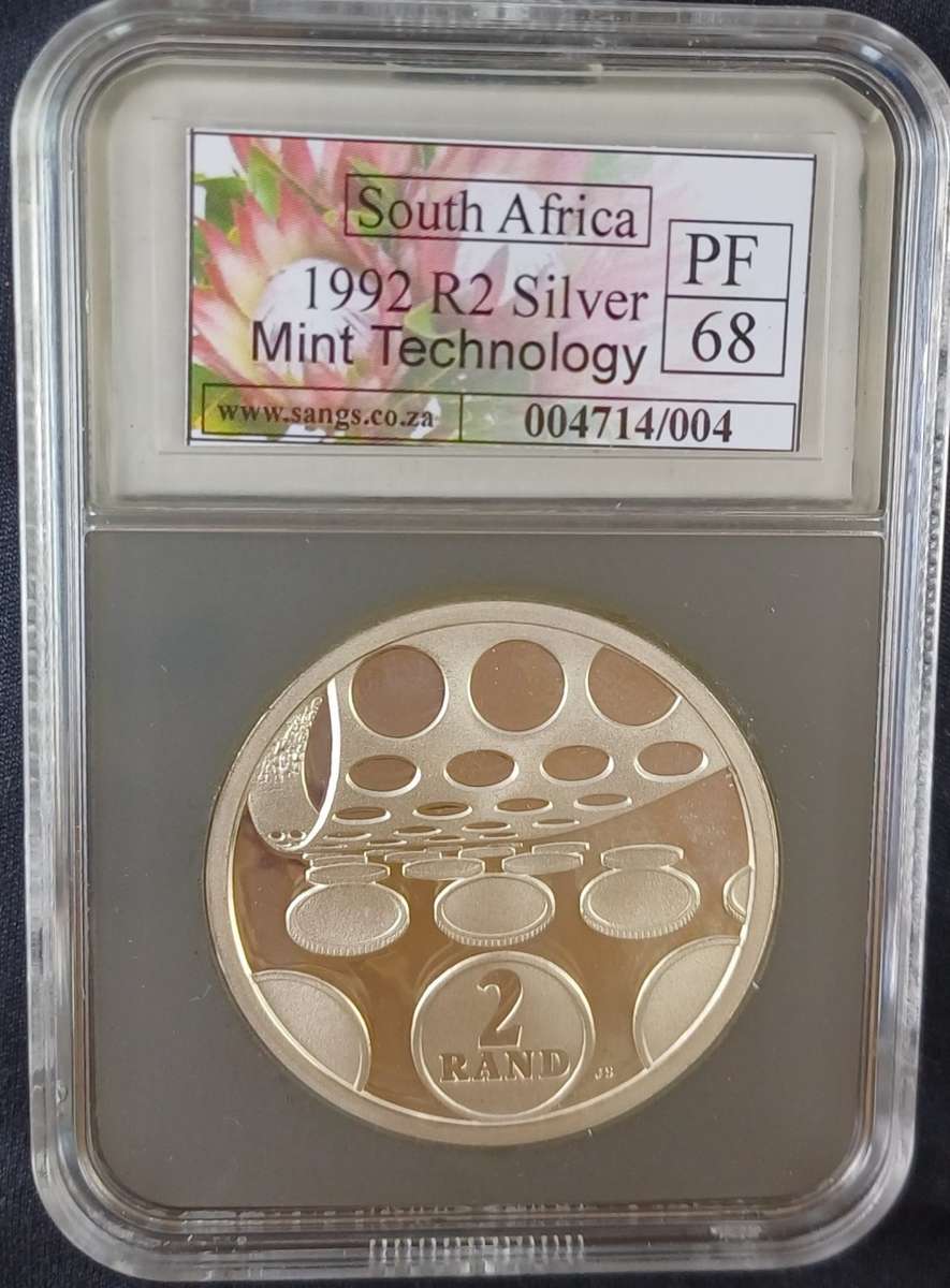 1992 SA Silver R2 *SANGS PF68 `Mint Technology`