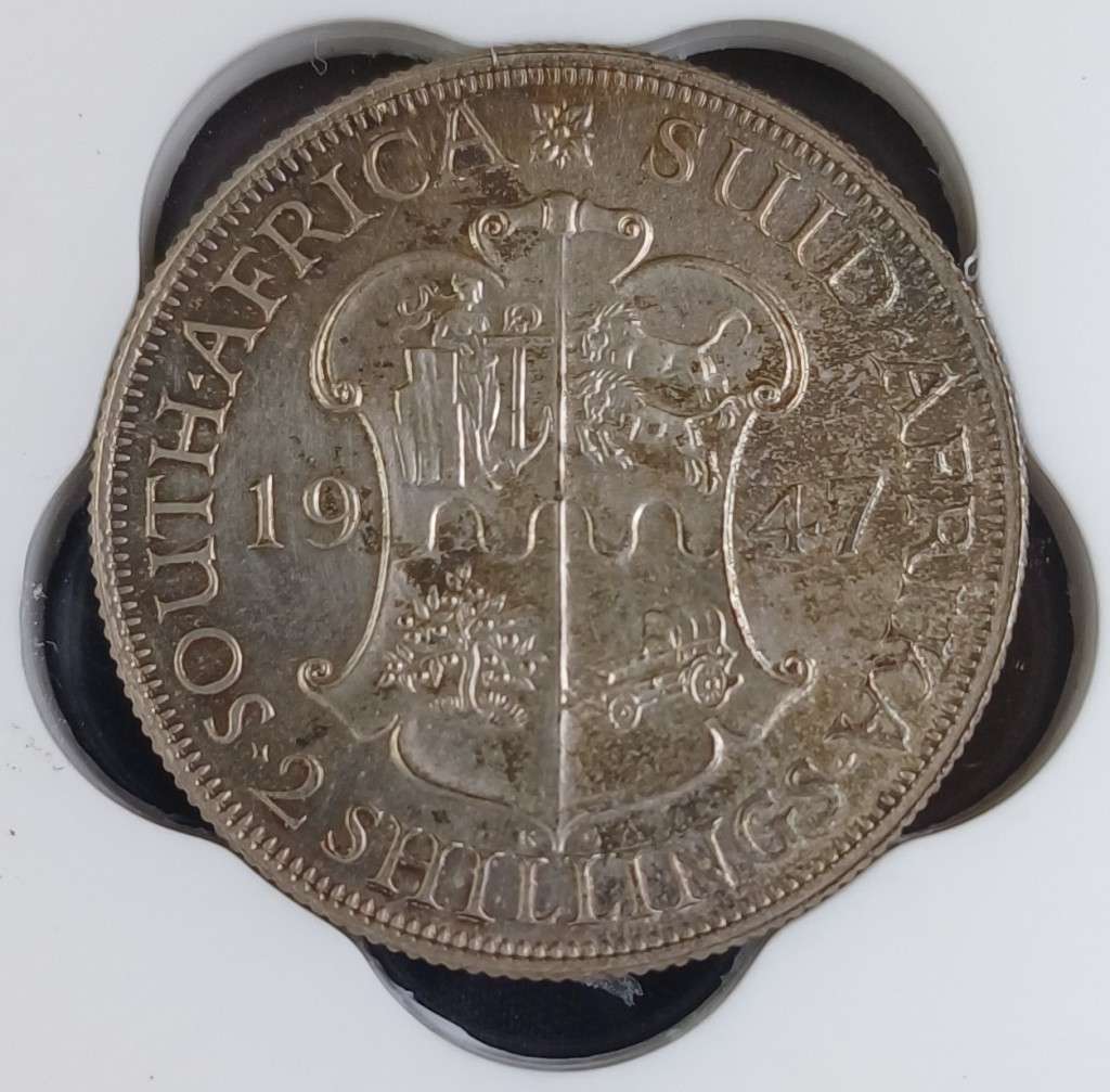 1947 SA 2 Shilling * SANGS PF64