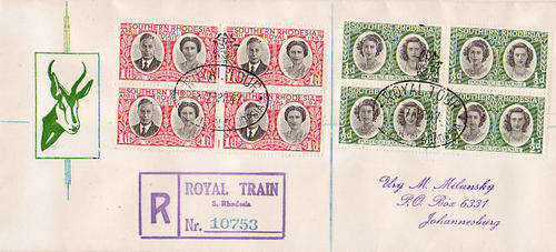 Royal Train Cover - Southern Rhodesia Royal Tour