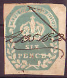 1864 Cape of Good Hope revenue Variety/Printing error