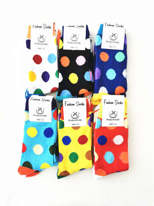6 Pairs Pageryani Mens Socks - Happy Socks (Assorted Colour)