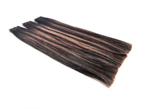 Capelli Valentino Non Remy 16" (40cm) Tape in Hair Extensions- Ombre Brunette Piano 20 Tapes
