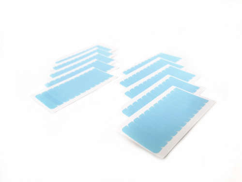 Pack of 60 Replacement Tapes For Tape In Hair Extensions (4cm Width) White/Blue