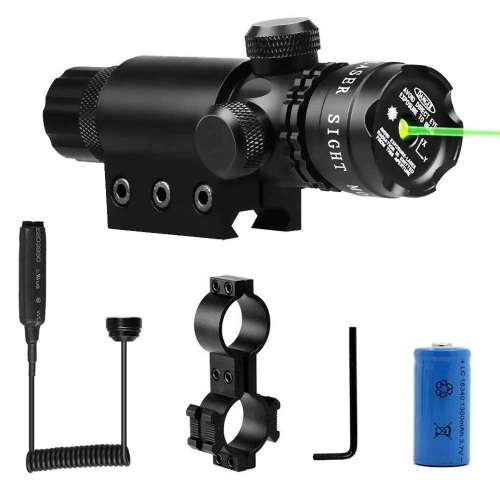 Laser Sight -Green - Distance: 2000m - Rechargeable Battery and Charger Incl.