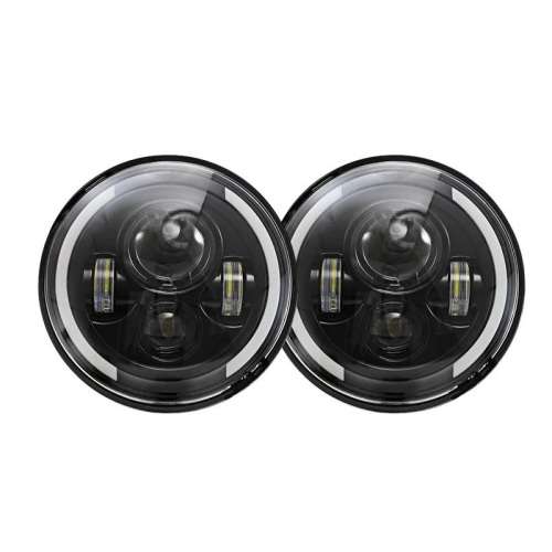 2 Pcs 7` 40W LED Headlights H4 H13 Hi-Lo Beam for Jeep