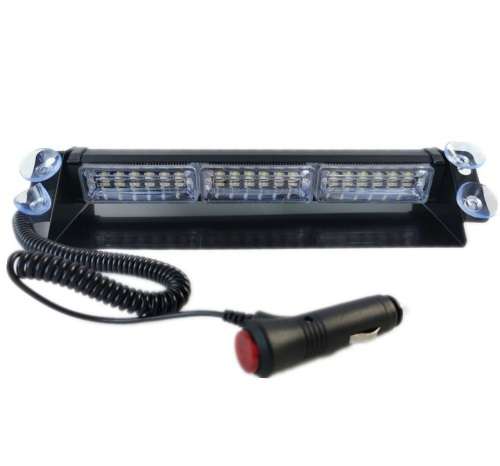 18 LED Dashboard Windscreen Warning Dash Strobe Light Flashing Light -White