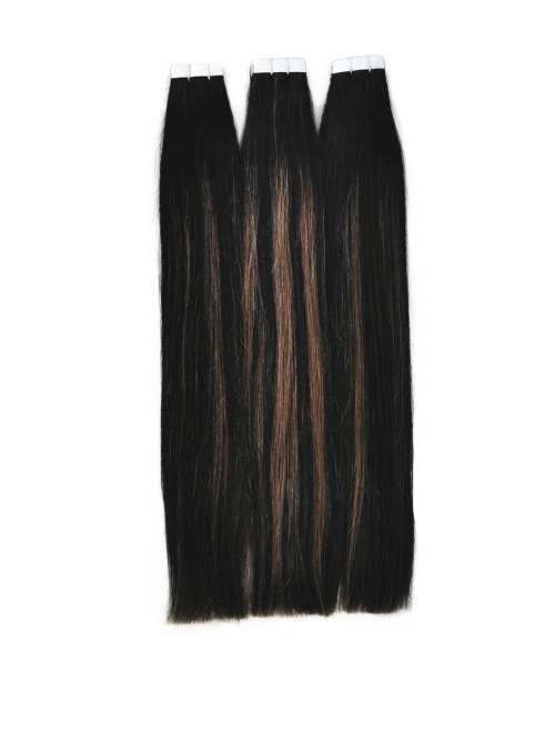 Tape In Hair Extensions - 100% Human Hair - #Ombre Brunette Piano- 20 Tapes 16`