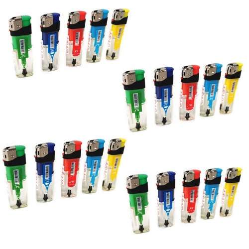 SJ Spark Ignition Cigarette Lighters Refillable - Pack Of 20