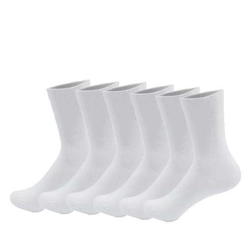 White Mens Socks - White Socks For Men - 6 Pairs