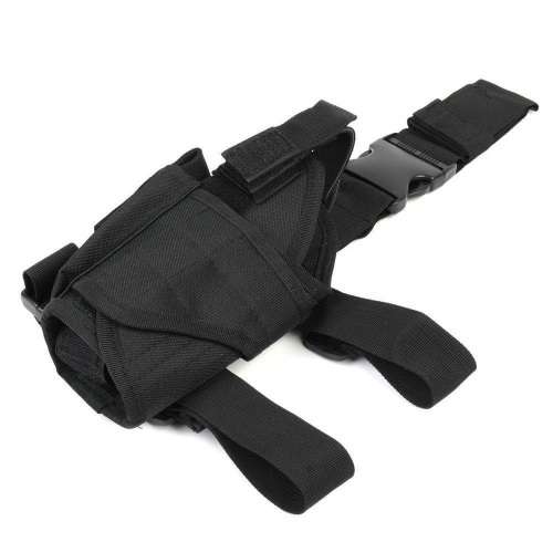 Universal Thigh Holster Leg Gun Holster with Mag Pouch - Black