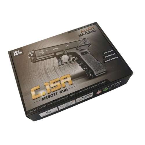 Air Soft BB Gun Glock 17 Gen 3 Replica Pistol Alloy Metal Toy Gun