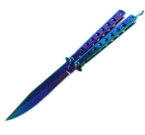 Butterfly Knife Chameleon Iridescent Batangas Fan Knife - 311