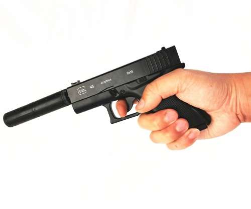 Air Soft BB Gun Glock 43 Replica Pistol Semi-Alloy Metal Toy Gun +1000 BB