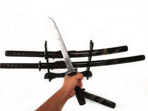 Samurai Katana Sword Set - Traditionally Hand Forged Carbon Steel Blade
