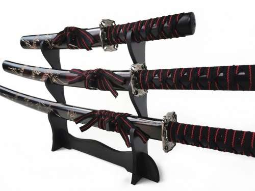 Samurai Katana Sword Set - Traditionally Hand Forged Carbon Steel Blade