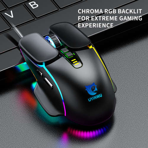 UYINWU Gaming Mouse Wired RGB Running Mouse