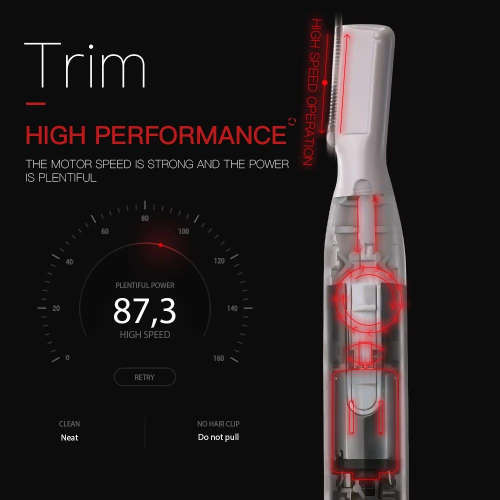 Electric Eyebrow Razor Pubic Hair Remover Beard Trimmer - No More Nicking