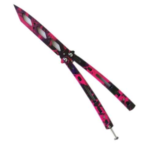 Training butterfly knife Practice Butterfly Knife Balisong - Hell Flame - HellFlame