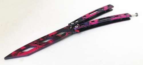 Training butterfly knife Practice Butterfly Knife Balisong - Hell Flame - HellFlame