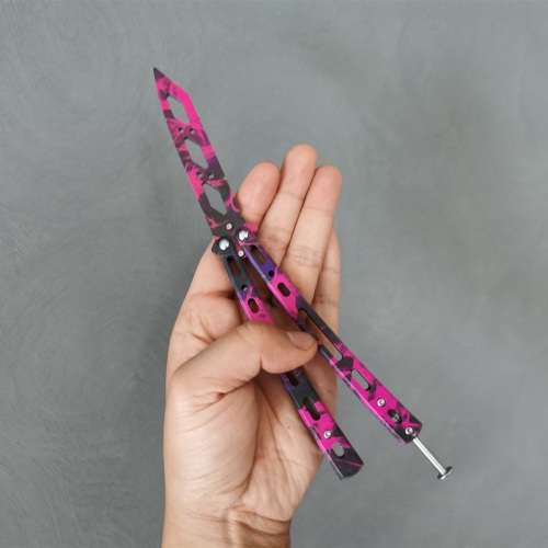 Training butterfly knife Practice Butterfly Knife Balisong - Hell Flame - HellFlame