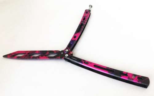 Training butterfly knife Practice Butterfly Knife Balisong - Hell Flame - HellFlame