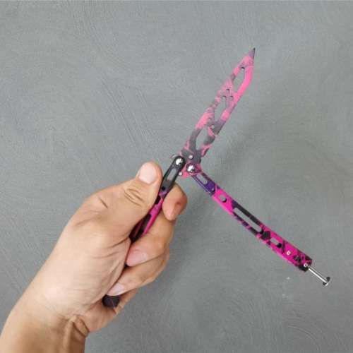 Training butterfly knife Practice Butterfly Knife Balisong - Hell Flame - HellFlame