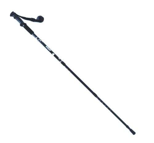 2 x Hiking Stick Trekking Pole Ultra Light Aluminium Extendable - Black