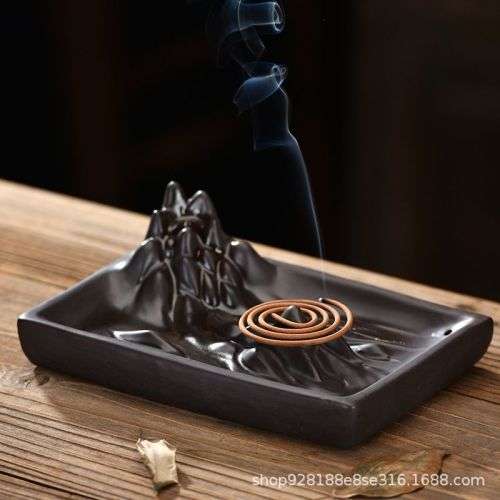 Back Flow Incense Burner - Kwun Lwun + 20 Backflow Incense Cones