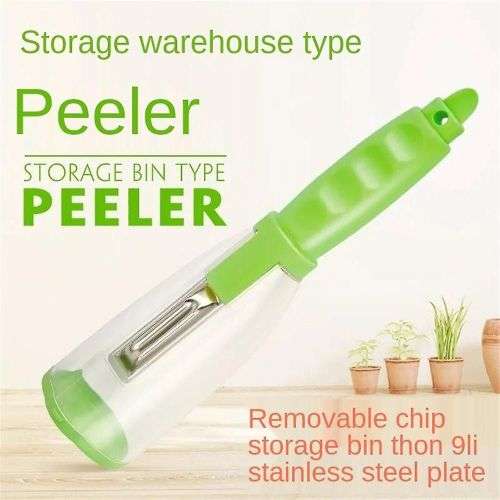 2 x Skin Peeler With Container - Purple + Turquoise