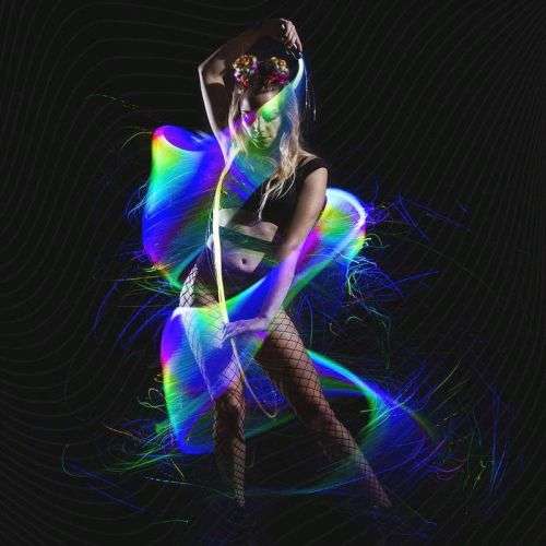 2x Pixel Whip - LED Fiber Optic Whip Glowing Whip USB Rechargeable - 182cm