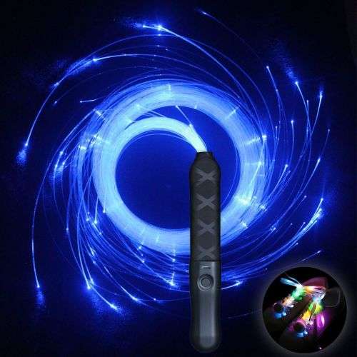 2x Pixel Whip - LED Fiber Optic Whip Glowing Whip USB Rechargeable - 182cm