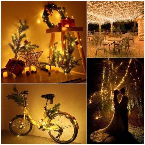 Solar Fairy LED Lights 10m - Pack of 4