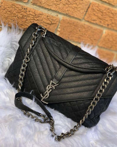 * AUTHENTIC Saint Laurent Cassandra quilted shoulder bag worth +R20 K**