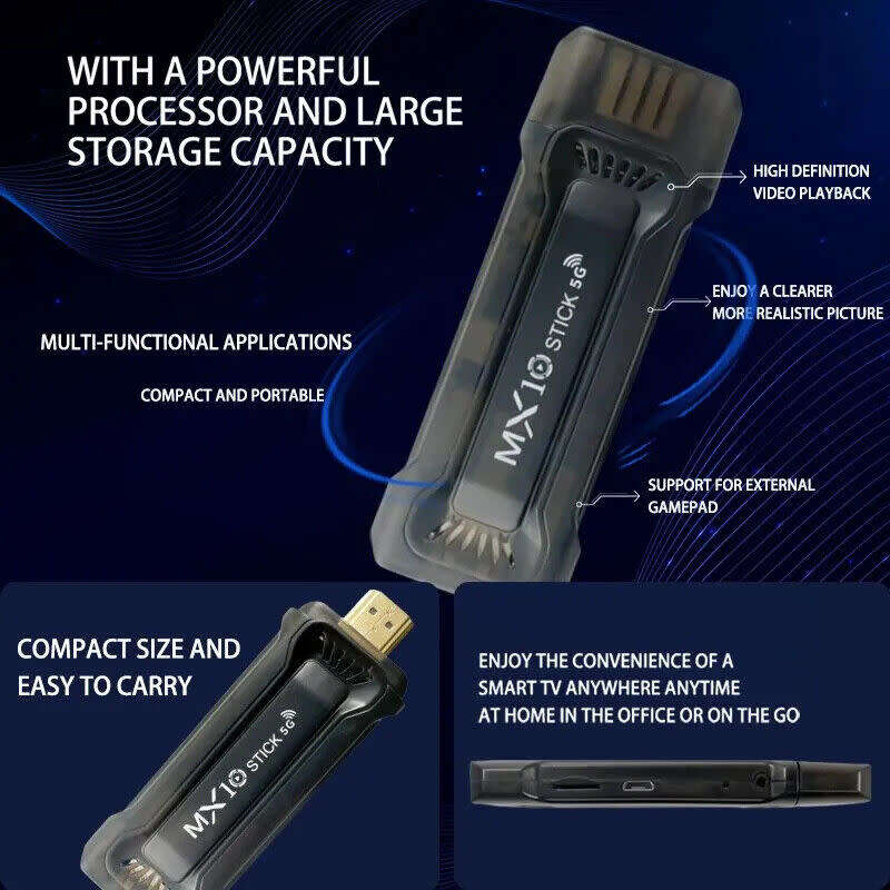 MX10 Ultra Tv Stick. 32GB, 4GB  (Disney+, YouCine, Netflix Compatible)